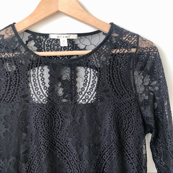 Francesca’s 3/4 Sleeve Lace Dress Size Medium - Picture 5 of 10